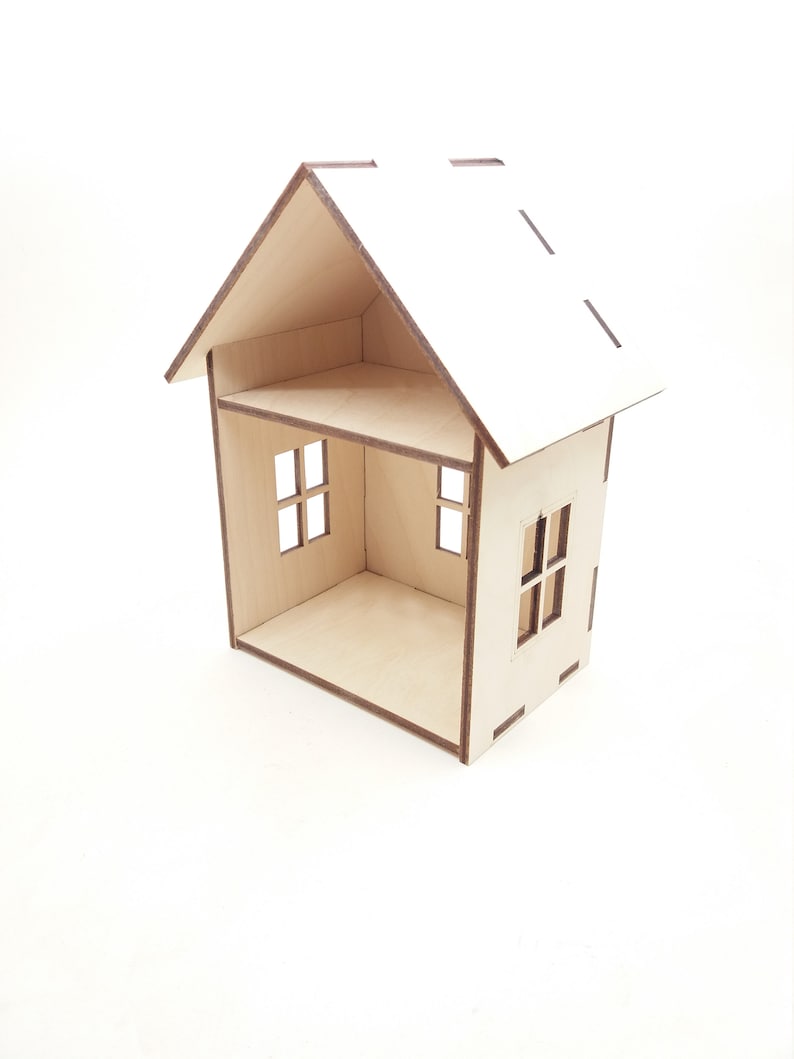 Wood House Kit DIY House Miniature Kit Miniature House Etsy