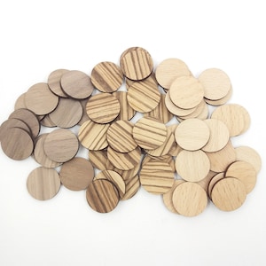 10 Wood Craft Circles 2 cm Diameter, Wood Rounds Craft Supplies, DIY Wooden Circles for Crafting, Wood Coins Game Pieces, Craft Wood Shapes