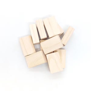 10 Holz Rechtecke, unfertige Holz Handwerk Rechteck Blöcke für Holzverbrennung und Spiele, kleine Holz Rechteckform für DIY Bastelbedarf