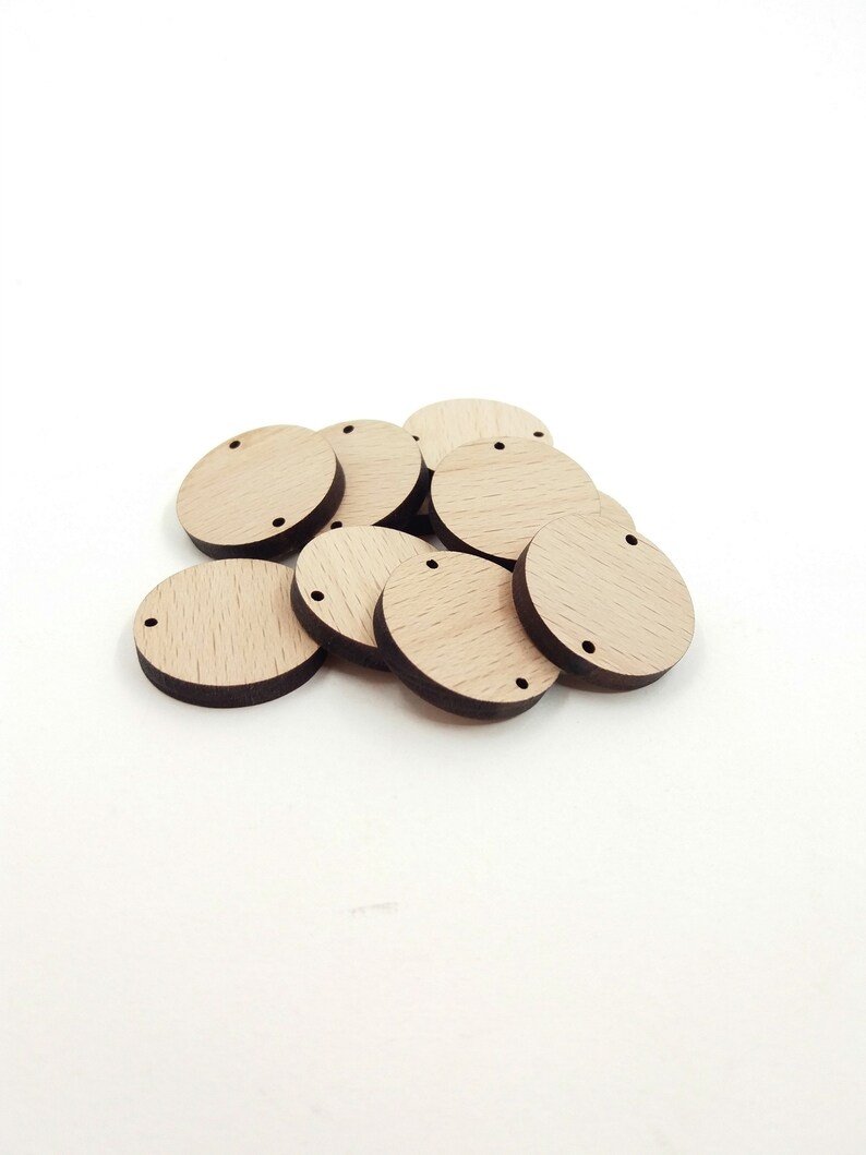 1'' Wood Craft Circles Unfinished Wooden Circle Etsy