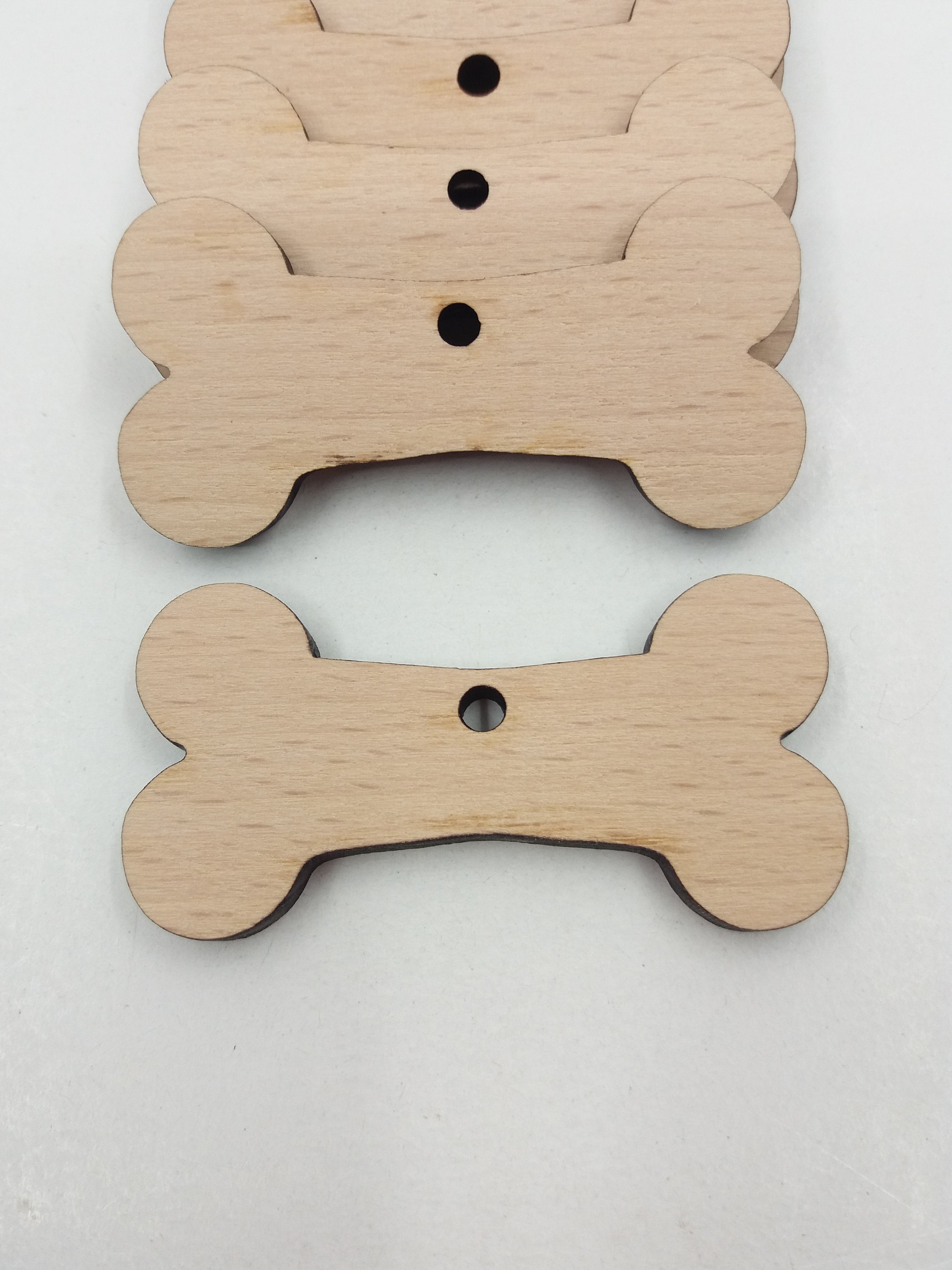 10 Dog Bone Vorm Bone Wood Onafgewerkte Cutout Bone Blank Etsy