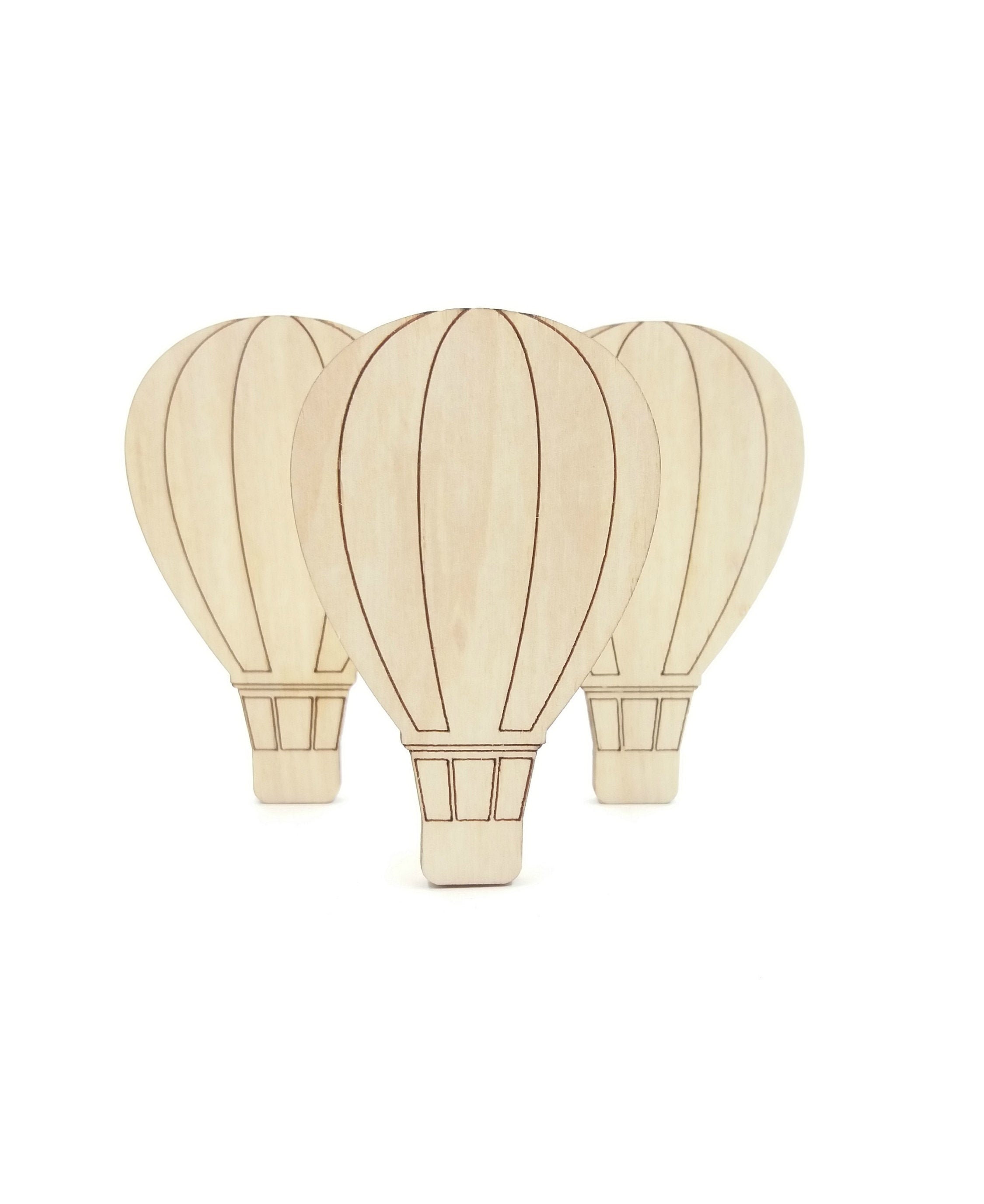 Hot Air Balloon, Wood Hot Air Balloon Shape For Crafts, Wooden Air Balloon for Nursery Backdrops, Air Balloon Nursery Decor, Party Decor