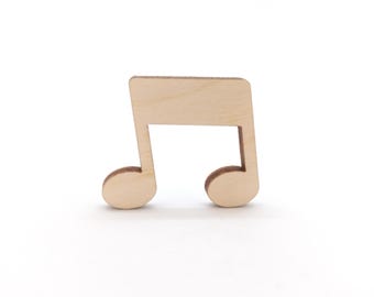 10 Wooden Musical Note, Unfinished Laser Cut Wood Musical Notes Decoration, Plywood Wood Shape Musical Notes, Wood Craft Shapes