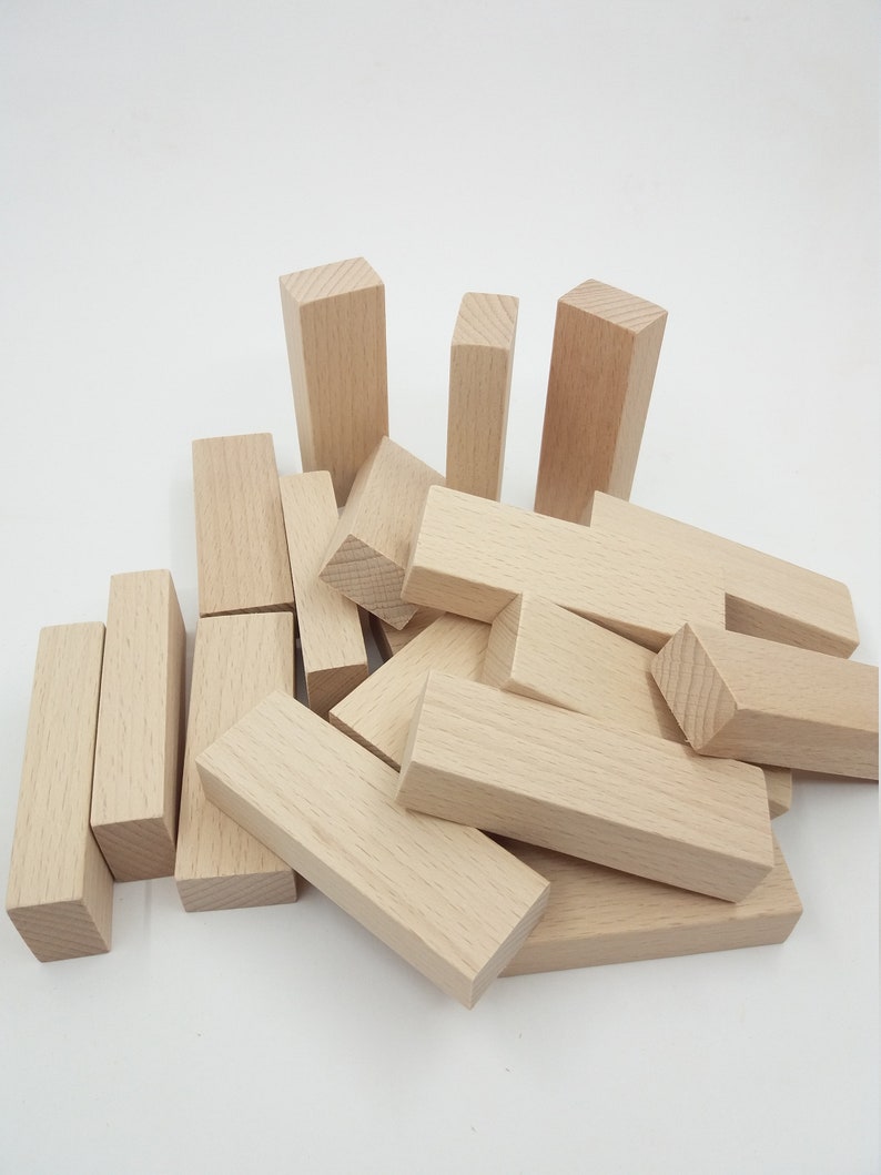 5 Wooden Rectangle for Crafts Wooden Crafting Blocks Etsy