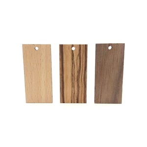 Orecchini rettangolari in legno tagliati al laser, orecchini in legno non rifiniti, gioielli in legno grezzi, orecchini in legno non rifiniti tagliati al laser fai da te