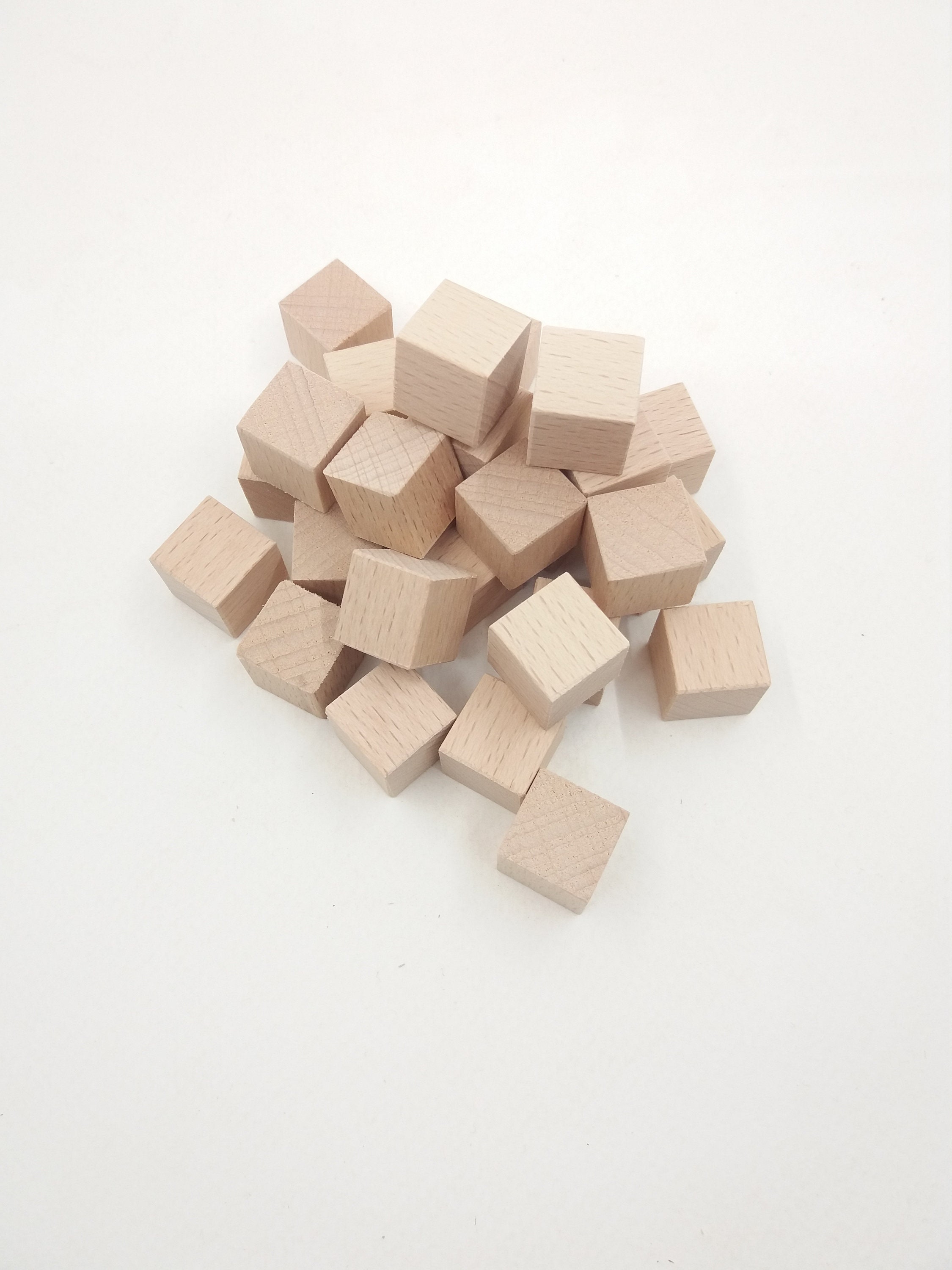 10 Wood Cubes 15mm Wooden Craft Blocks Unfinished Natural - Etsy