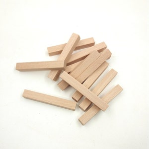20 Block Grab Bag Raw Solid Wood Rectangle Craft Blocks 