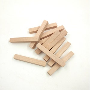 10 unfertige Holzrechtecke, Holzrechtecke DIY Bastelbedarf, Holzrechteckrohling zum Basteln, Geometrische Figur Holzspielsteine
