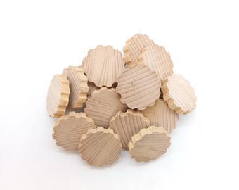 5 ofärdiga träcirklar för DIY-pyssel, trähjul, perfekta träutskärningar, träblanka cirklar, runda cirklar