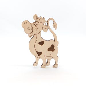 Unfinished Wood Cow Craft, Wooden Cow Cutouts, Wood Cow Shape, Craft Wood Blanks Stall Decorations, Farm Animal Wooden Shapes Craft Projects