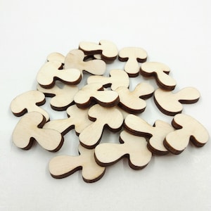 Lot de 10 champignons en bois découpés au laser, petits champignons en bois non finis prêts à peindre, mini petits champignons en bois découpés