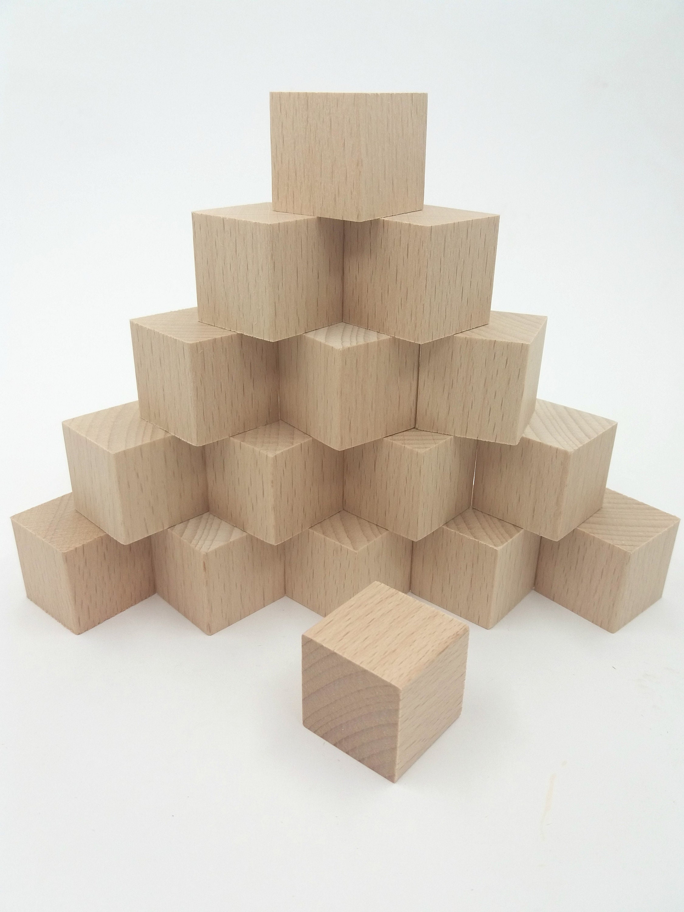 6 Wood Craft Blocks Unfinished Craft Wood Block Wood Block Etsy