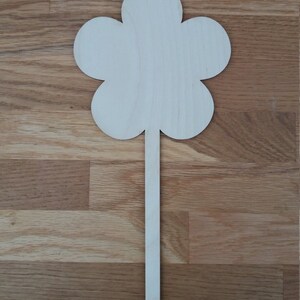 Laser cut flower shape, wooden flower plywood flowers, wood flower shape, unfinished wood cutout shapes, decorative flower laser cut wo image 2