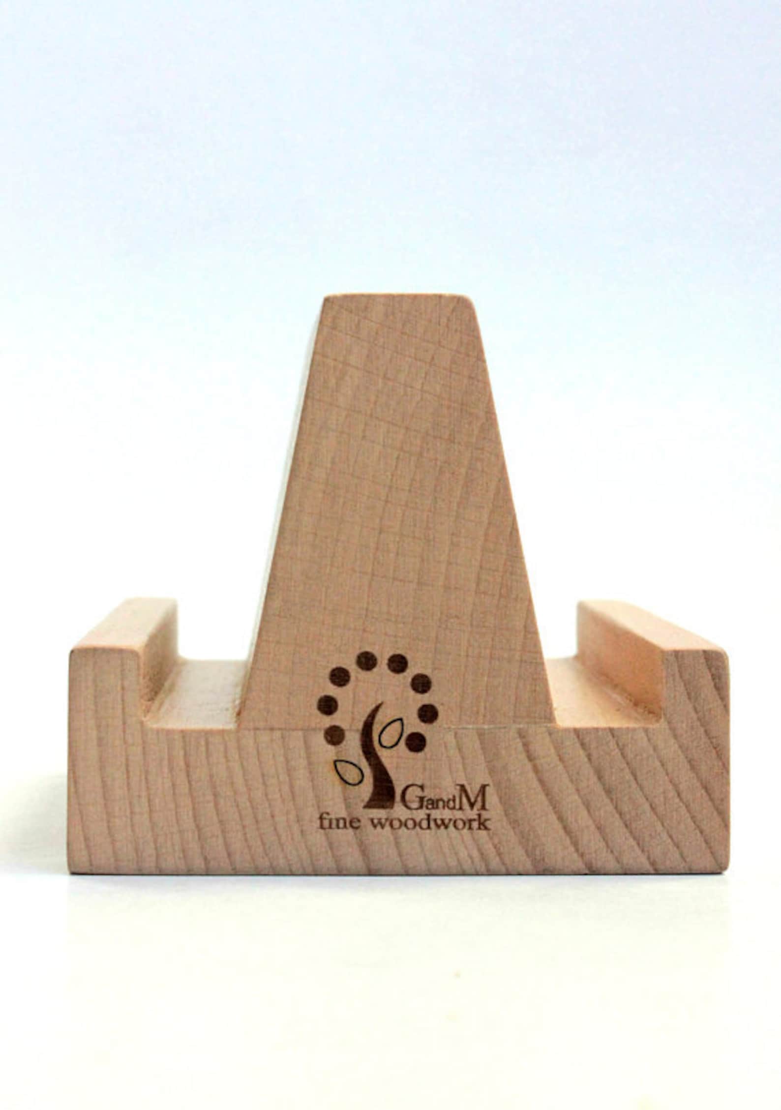 Business Card Holder Cell Phone Holder Card Stand Wood Etsy