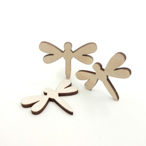 10 Dragonfly, Wood Dragonfly Animal Shapes, Dragonfly Ornament For Crafts And Decoration, Wooden Dragonfly Laser Cut for Party Decor Supply