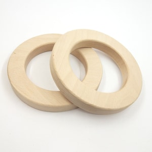 15 cm Unfinished Wood Circle Ring with 10 cm hole and 2 cm thick, Large Wooden Circle Shape, Circle Craft Shape Ring, Wood Round Circle