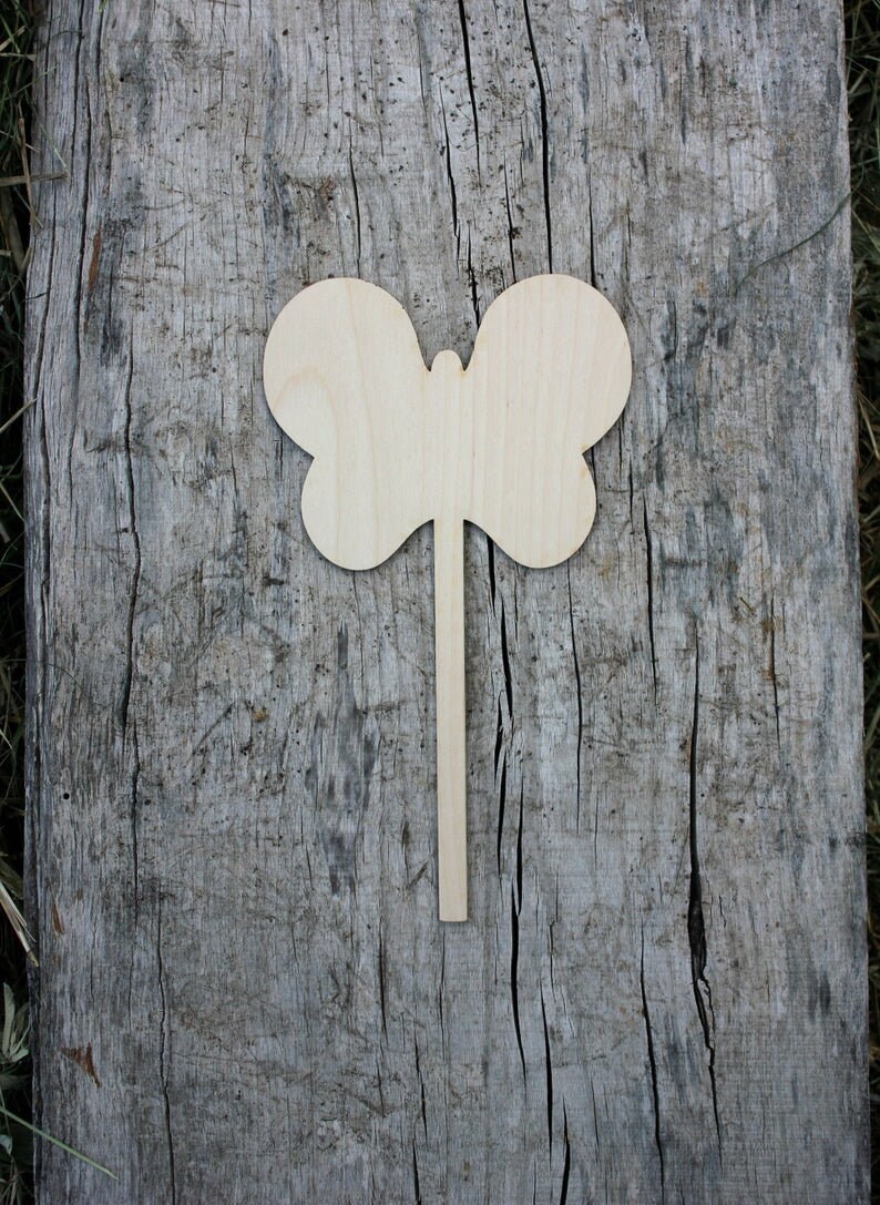 Laser cut flower shape, wooden flower plywood flowers, wood flower shape, unfinished wood cutout shapes, decorative flower laser cut wo Butterfly