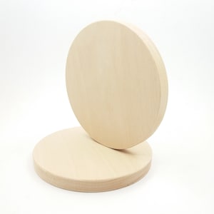 Wood Craft Circle Shape 15cm Diameter 15mm Thick, Unfinished Wooden Round Blank Circle, Wood Craft Circle Unpainted, Wood Crafting Blank