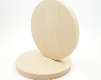 Wood Craft Circle Shape 15cm Diameter 15mm Thick, Unfinished Wooden Round Blank Circle, Wood Craft Circle Unpainted, Wood Crafting Blank