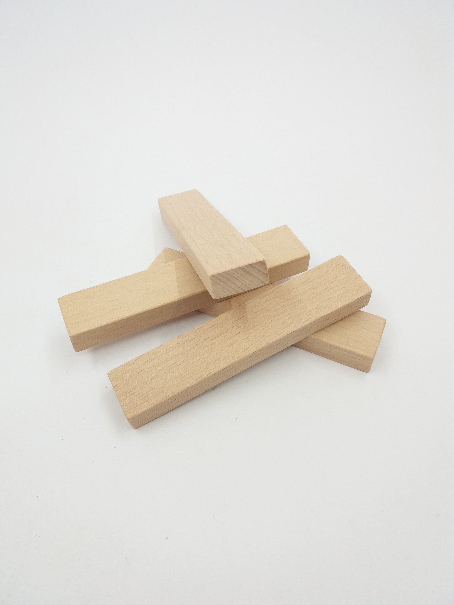 3 Unfinished Wood Rectangles Wooden Craft Blocks Wood Etsy