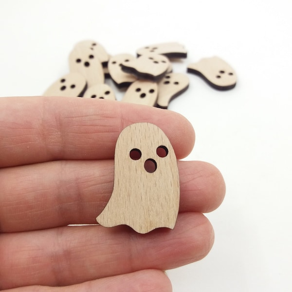 10 Wood Ghost, Mini Wooden Ghost Home Decor, Tiered Tray Decor, Halloween Decor, Cute Halloween Decor, Ghost Crafts for Kids, Spooky Decor