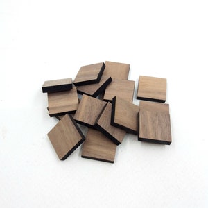 10 quadrati, piastrelle di legno ritagliate quadrate, forma geometrica quadrata in legno non rifinita per artigianato, quadrato di legno grezzo tagliato al laser, creazione di gioielli in legno
