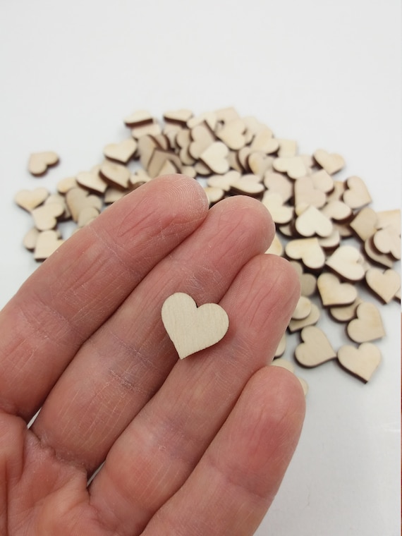 50 Holzherzen Zum Basteln – Kleine Holzscheiben 2 Cm, Naturfarben, Für DIY, Hochzeit Und Deko
