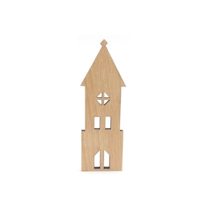 Iglesia de madera, decoración del hogar, iglesia, aldea de madera, bandeja escalonada, decoración navideña de Pascua, iglesia artesanal sin terminar, iglesia de Pascua, decoración de granja