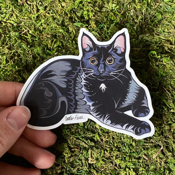 Black Cat Vinyl Sticker 4