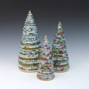 Winter Trees Handmade Ceramic Decoration
