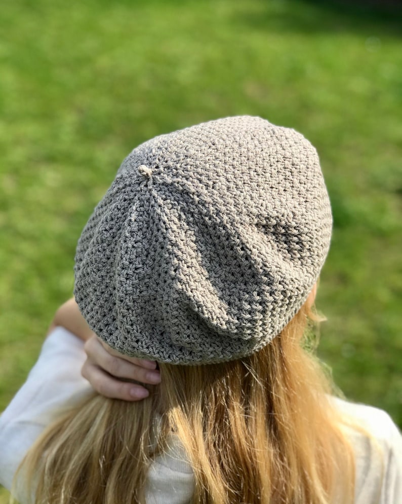 Summer Cotton Beret Hat Women French Berets Knit Gray Beret Etsy