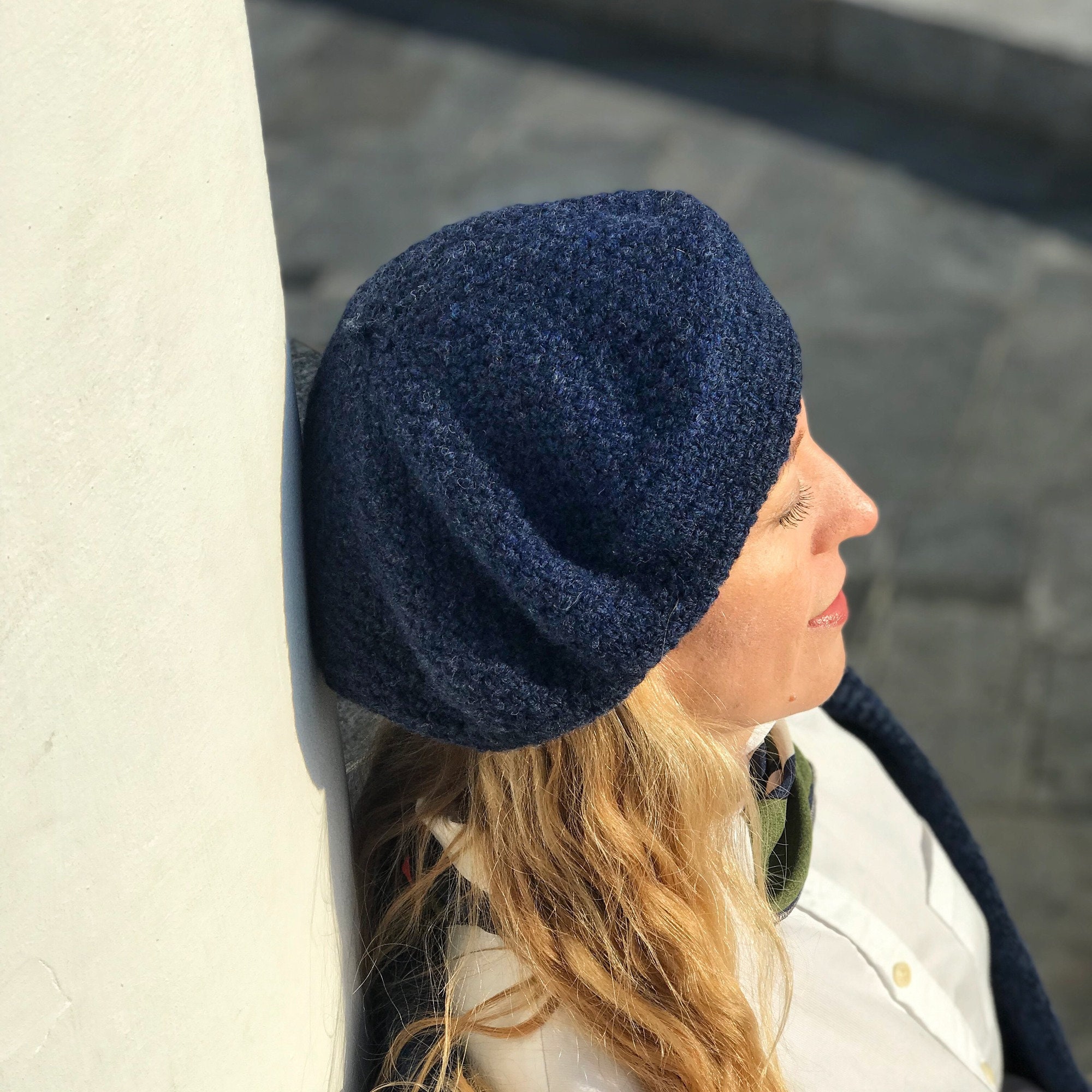 Cashmere Woman Beret Hat, French Classic Knit Beret, Knit  display picture 1