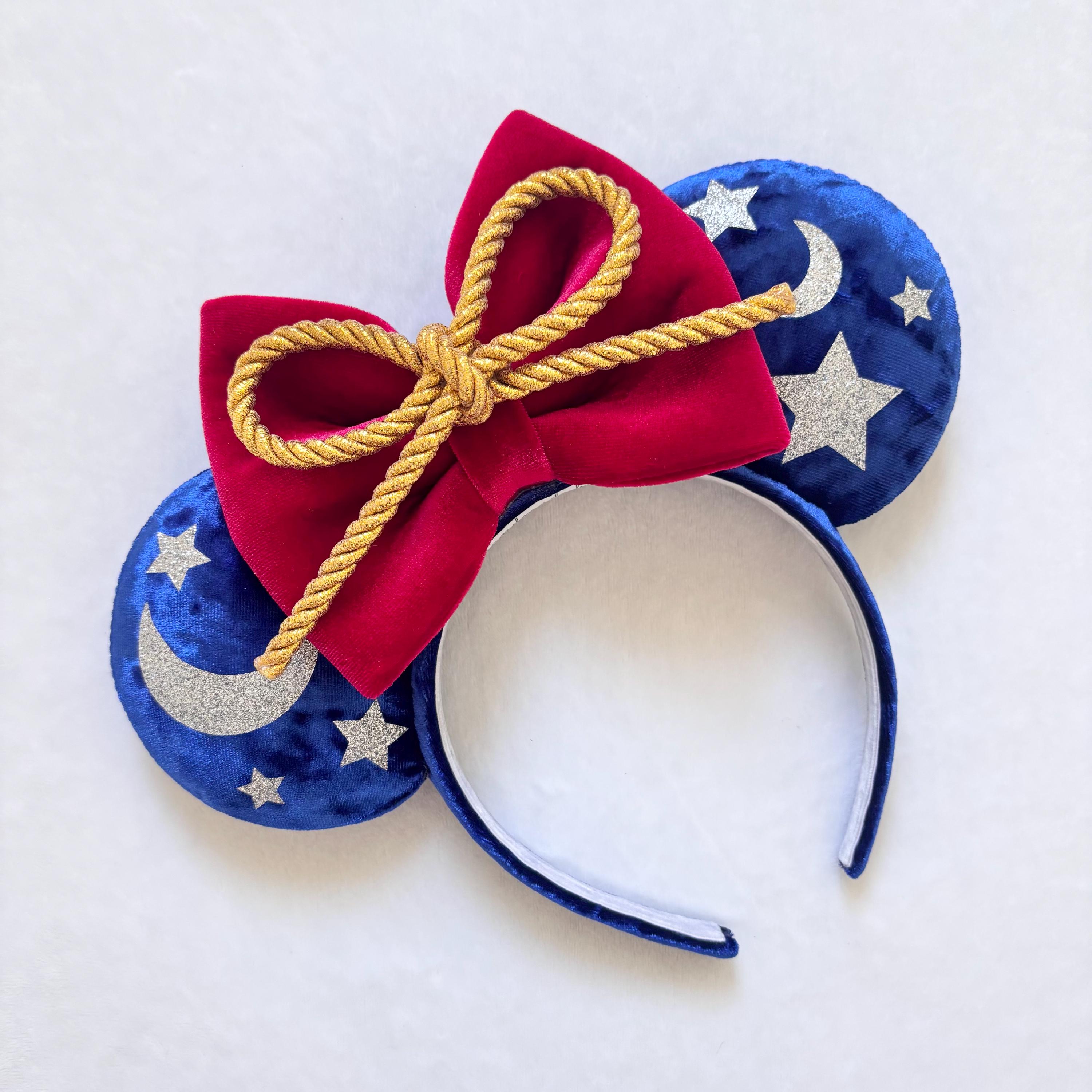 Disney DIY Plus Ears Sorcerer Mickey and Minnie Mouse Bow  Ears Headband New Create your Own Headband Minnie Bow,Mickey sorcerer Hat  main image 4
