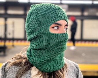 Passamontagna in lana di alpaca lavorato a mano: maschera invernale morbida, leggera e minimalista per uomo e donna