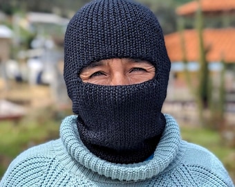Hand-knit Alpaca Wool Balaclava: Peruvian Wool Ski Mask - Etsy
