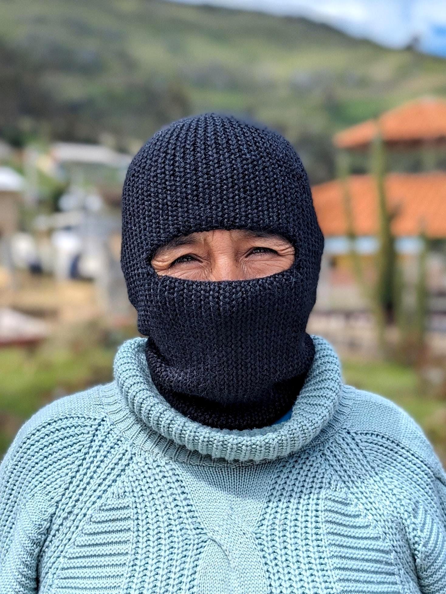 Hand-knit Alpaca Wool Balaclava: Peruvian Wool Ski Mask - Etsy