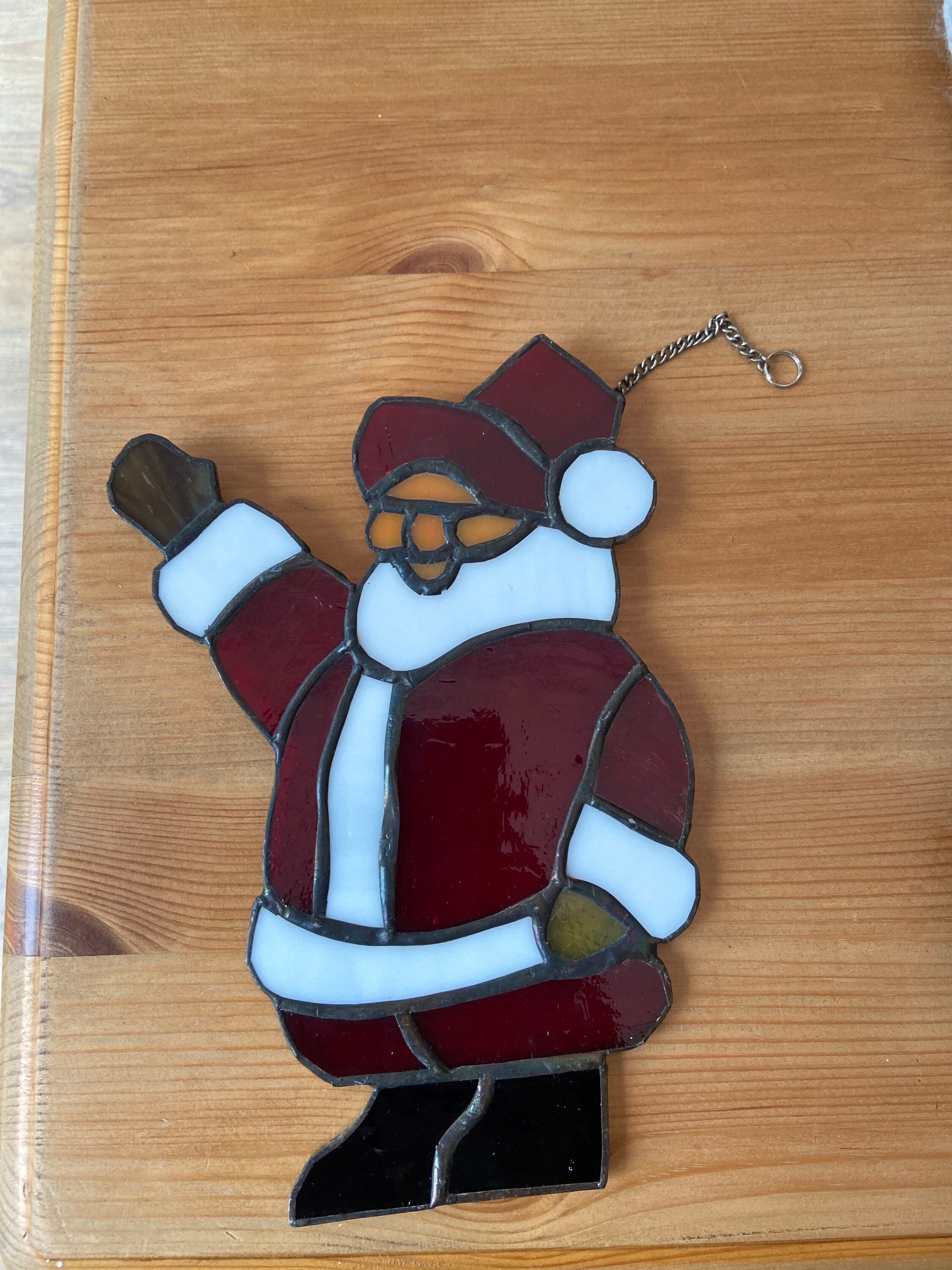 Stained Glass Father Christmas  Etsy UK