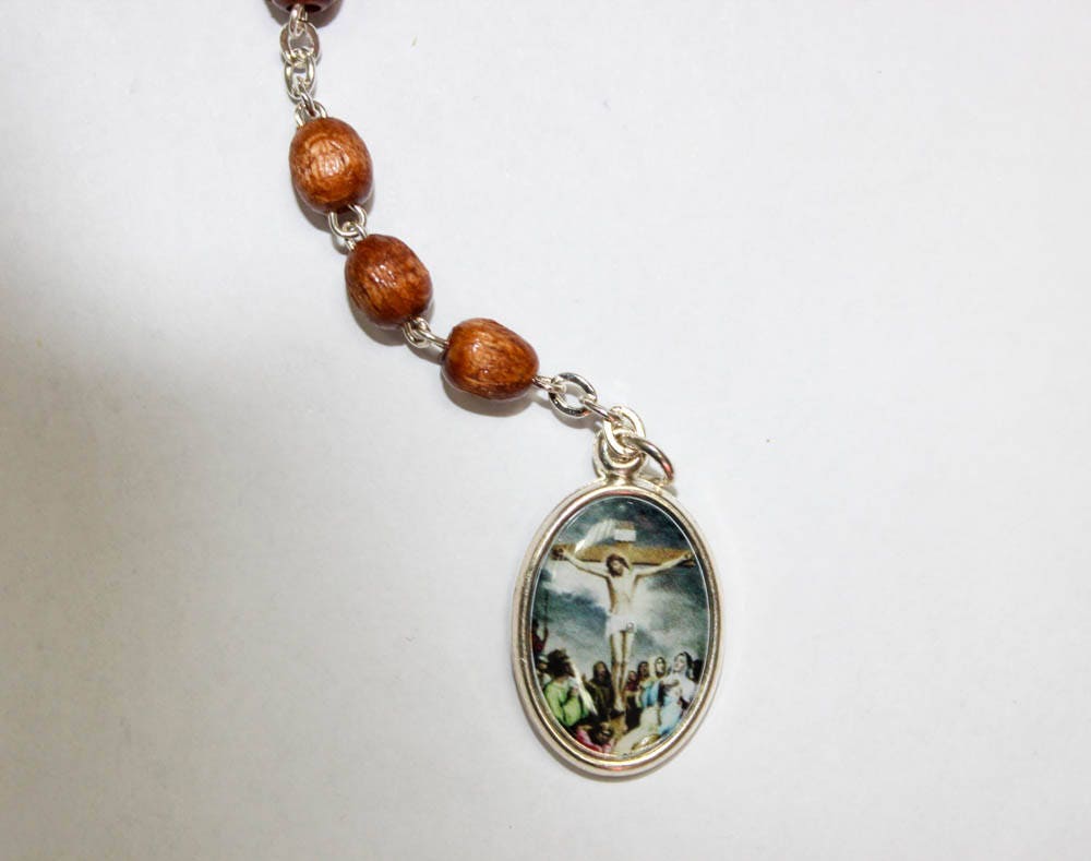 Chapelet servite NotreDame des sept douleurs Perles de bois Etsy