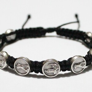Medalla de metal Virgen María de Fátima Pulsera en cordón, Nuestra Señora del Santo Rosario de Fátima, Santísima Virgen María, Nuestra Señora, Nuestra Señora de Fátima