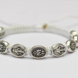 Oval Miraculous Medal Bracelet Cord, Medal of the Immaculate Conception ...