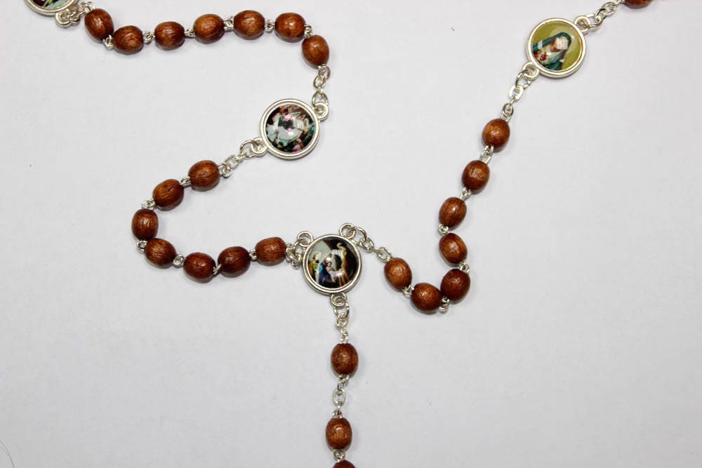 Chapelet servite NotreDame des sept douleurs Perles de bois Etsy