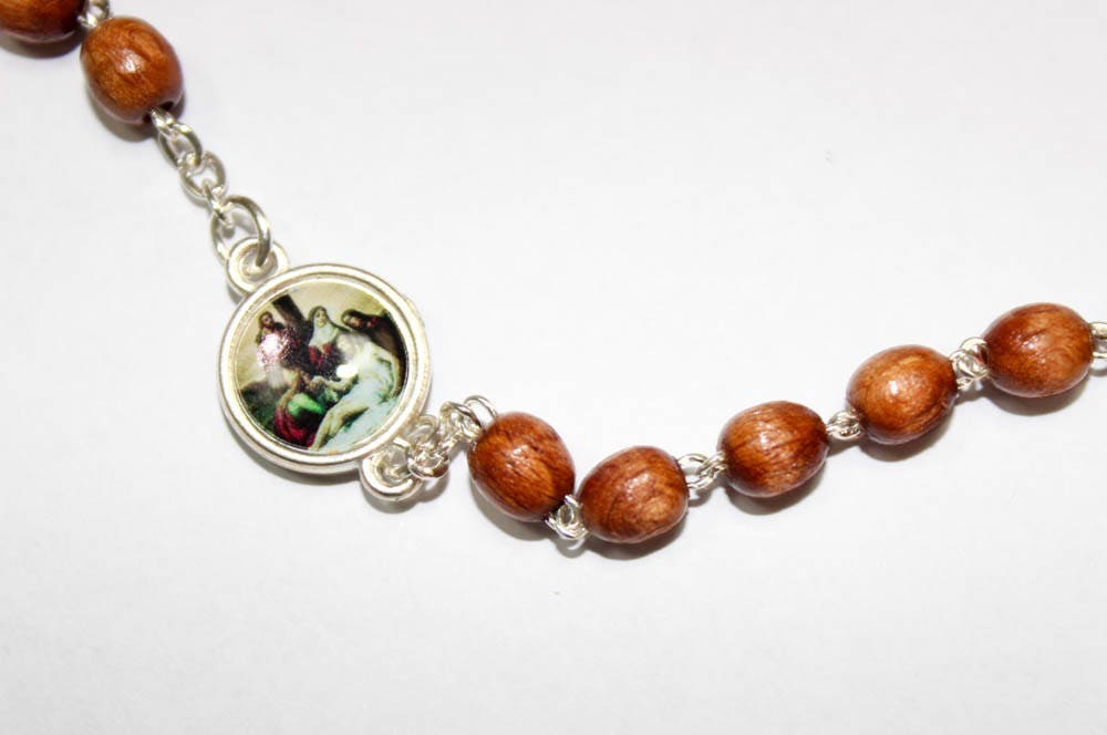 Chapelet servite NotreDame des sept douleurs Perles de bois Etsy