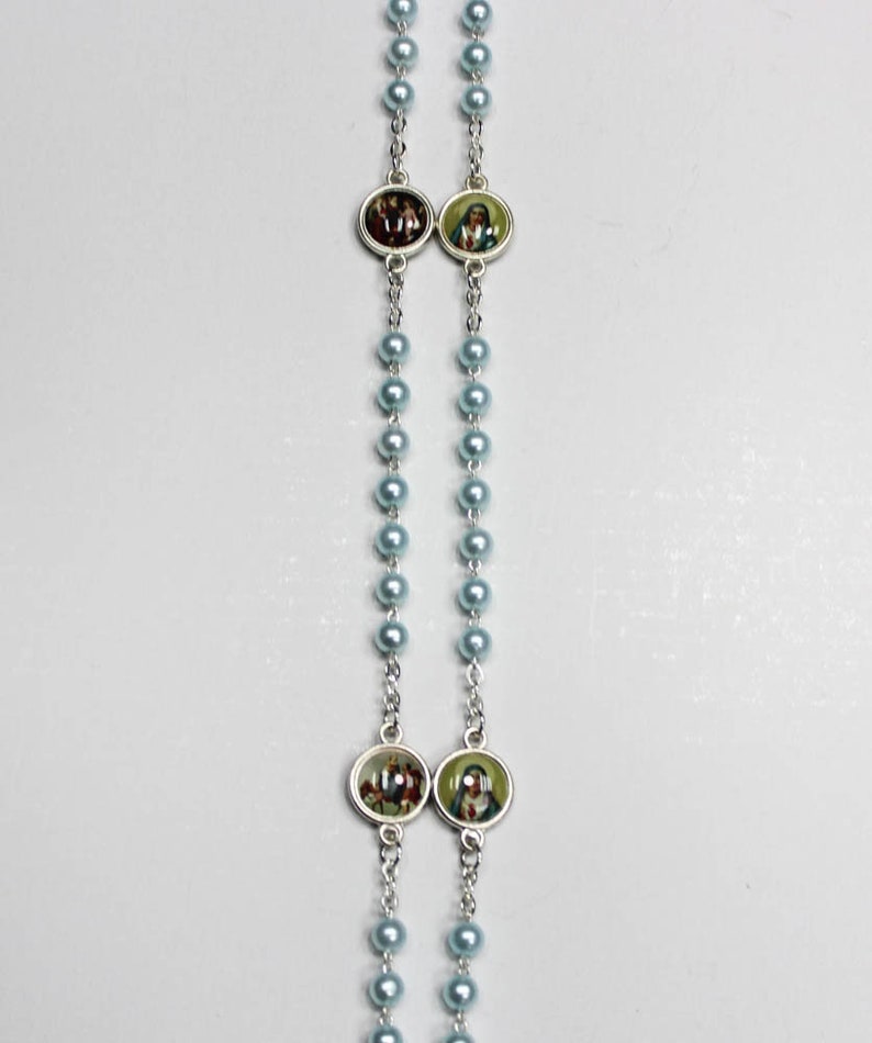 Chapelet Notre Dame les sept douleurs perles bleues Mater Etsy