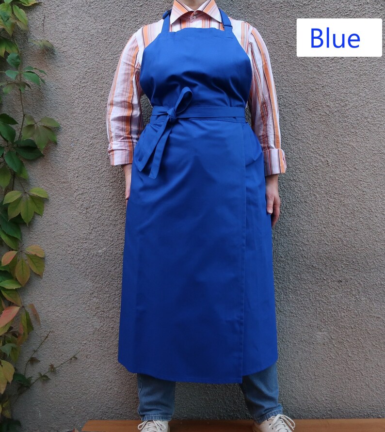 Smock apron for women. Split leg pottery apron. Heavy apron Etsy