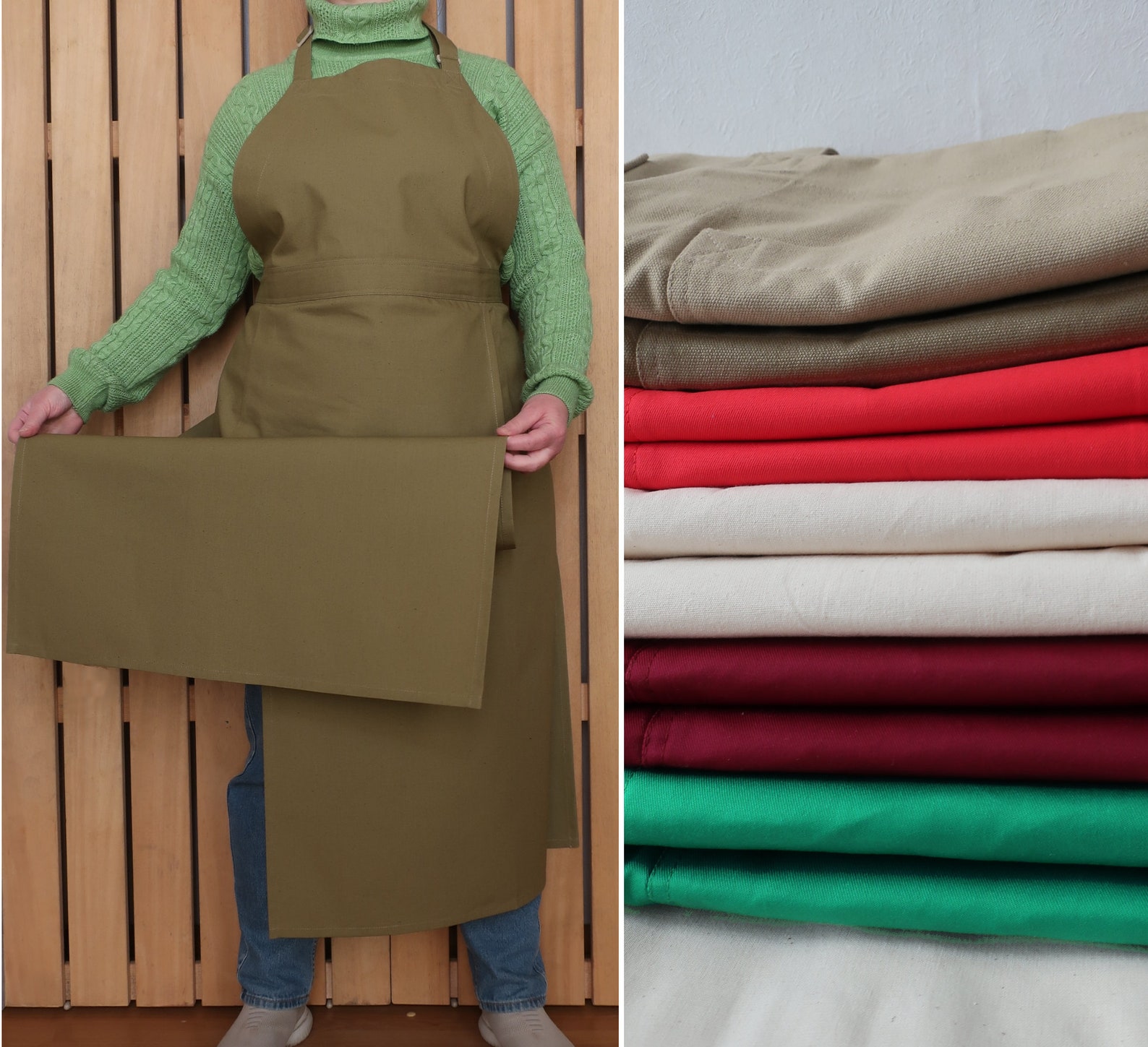Gardener smock. Ready to ship pottery apron. Split leg apron Etsy
