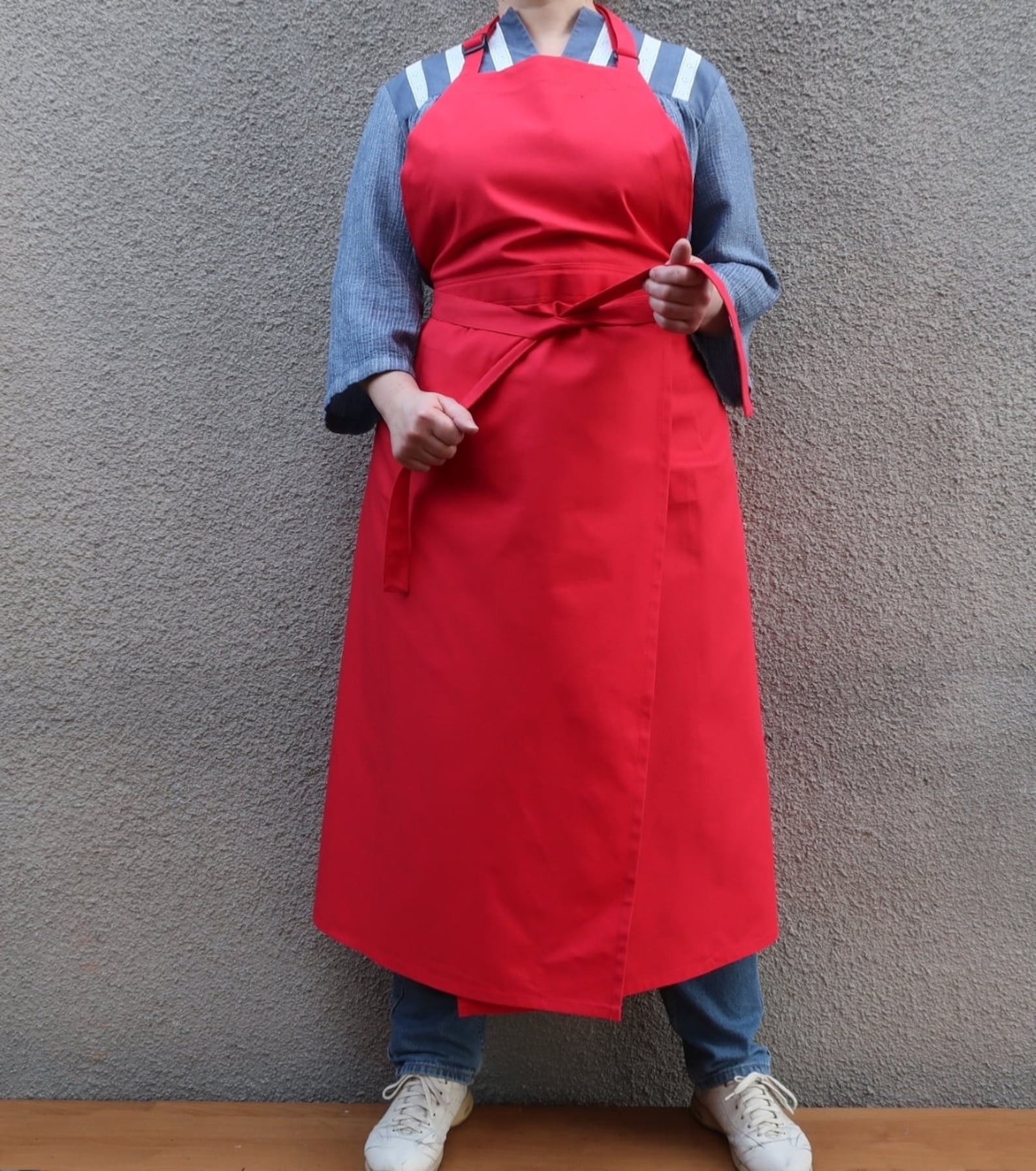 Smock apron for women. Split leg pottery apron. Heavy apron Etsy