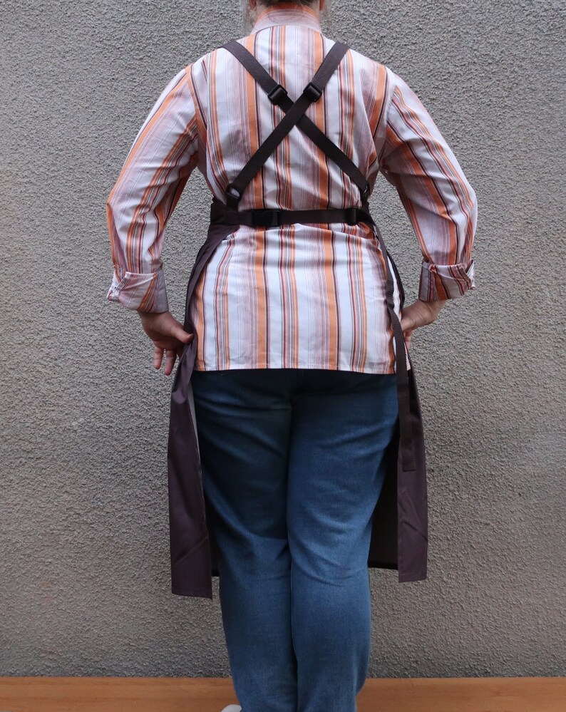 Custom pottery apron. Long cross back apron with or without Etsy