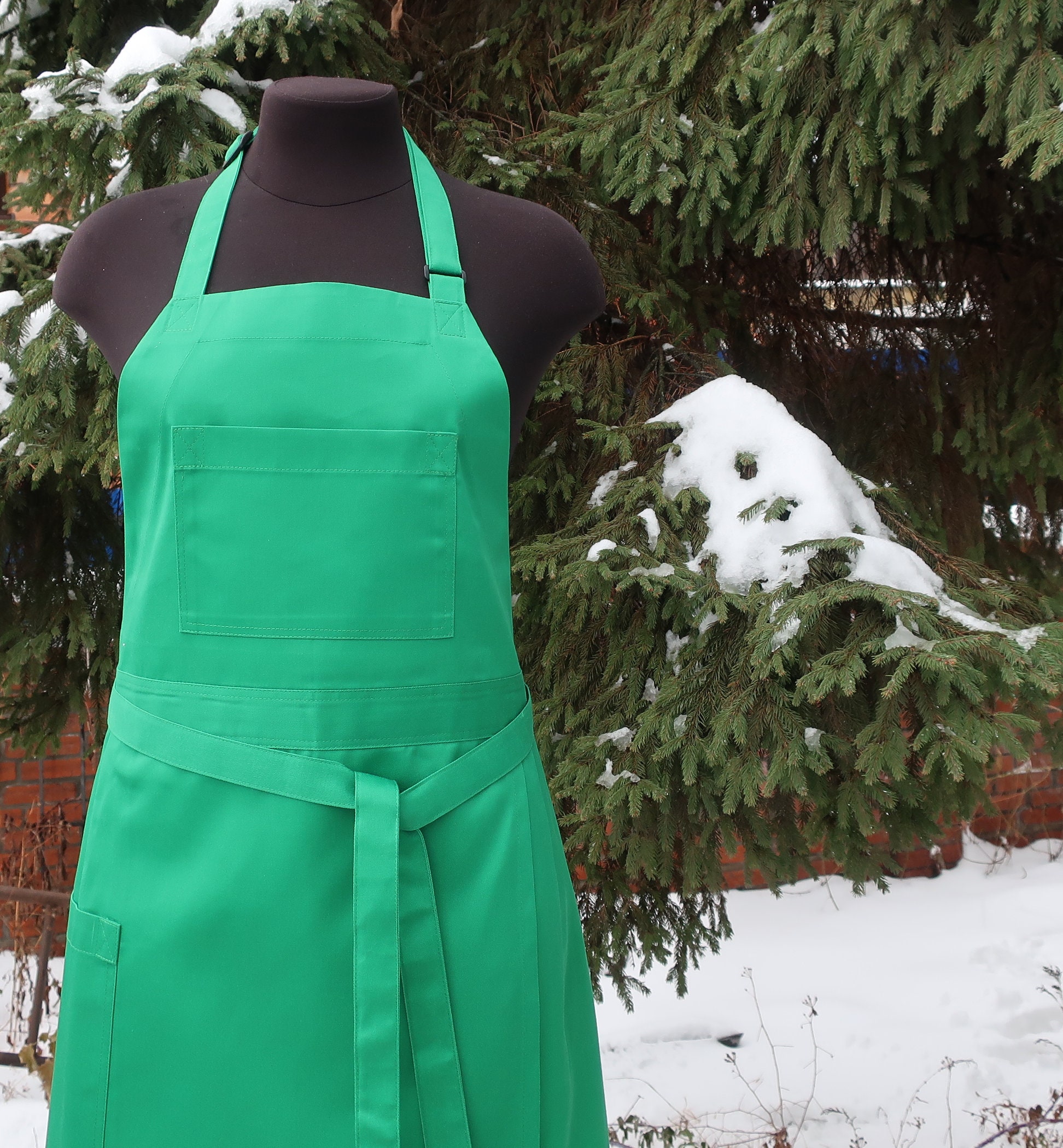 Smock apron for women. Split leg pottery apron. Heavy apron Etsy