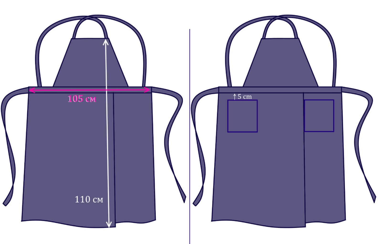 Pottery apron split leg cross back. Farmhouse heavy apron. Etsy