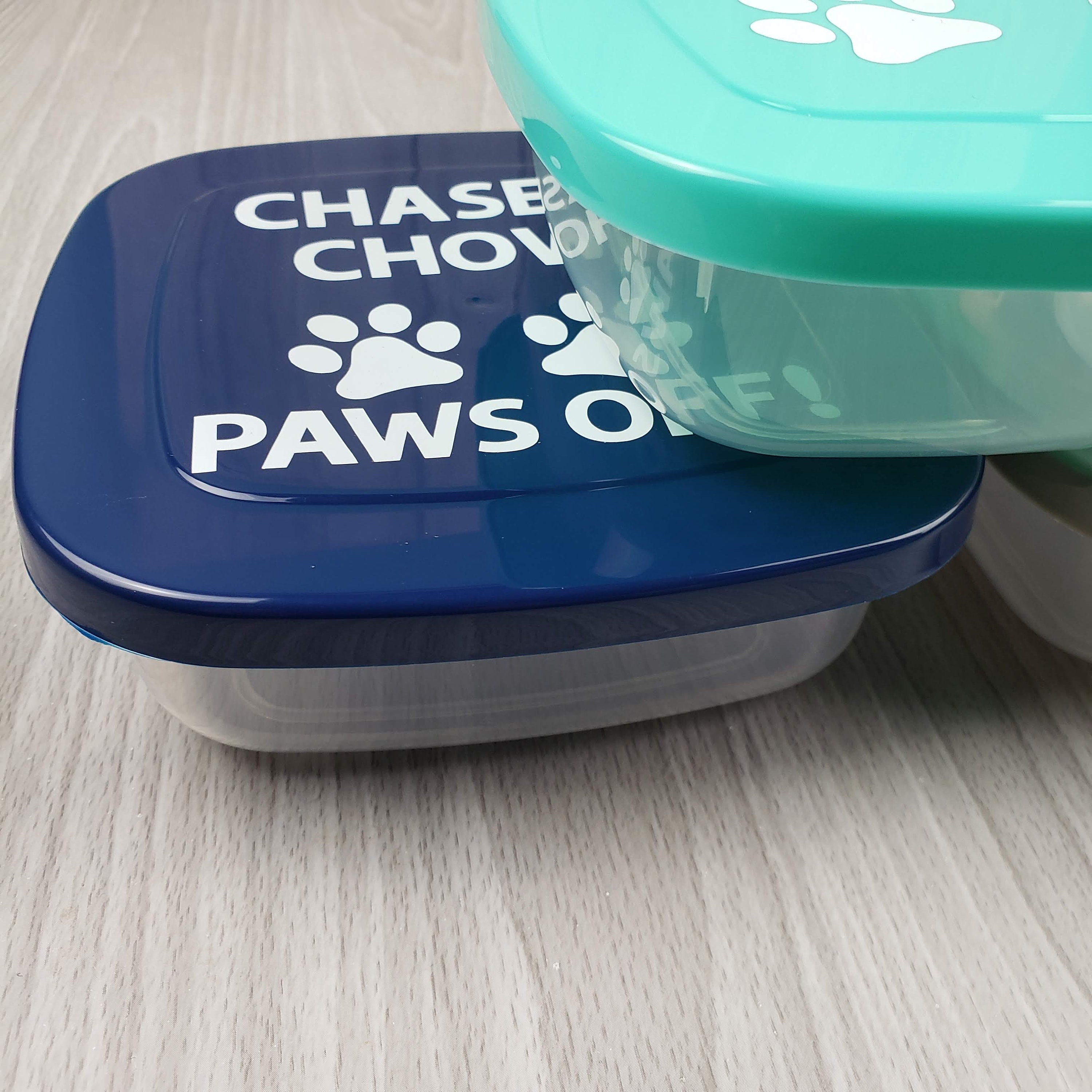 Travel Lunch Container for Dog Custom Doggie Daycare Pupperware Dog Food  Container Available in 4 Colors 